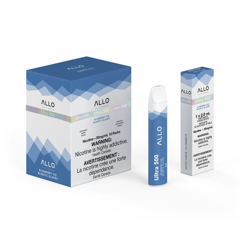 [Disposables] ALLO Ultra 500 - Blueberry Ice Disposable Pod Systems Vancouver Toronto Calgary Richmond Montreal Kingsway Winnipeg Quebec Coquitlam Canada Canadian Vapes Shop Free Shipping E-Juice Mods Nic Salt