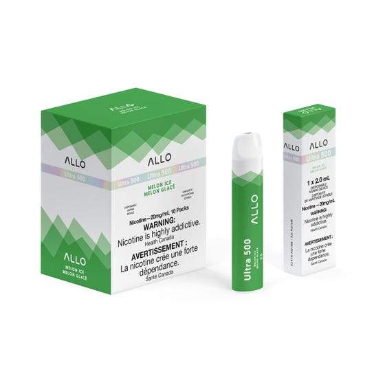 [Disposables] - ALLO Ultra 500 Melon Ice Disposable Pod Systems Vancouver Toronto Calgary Richmond Montreal Kingsway Winnipeg Quebec Coquitlam Canada Canadian Vapes Shop Free Shipping E-Juice Mods Nic Salt