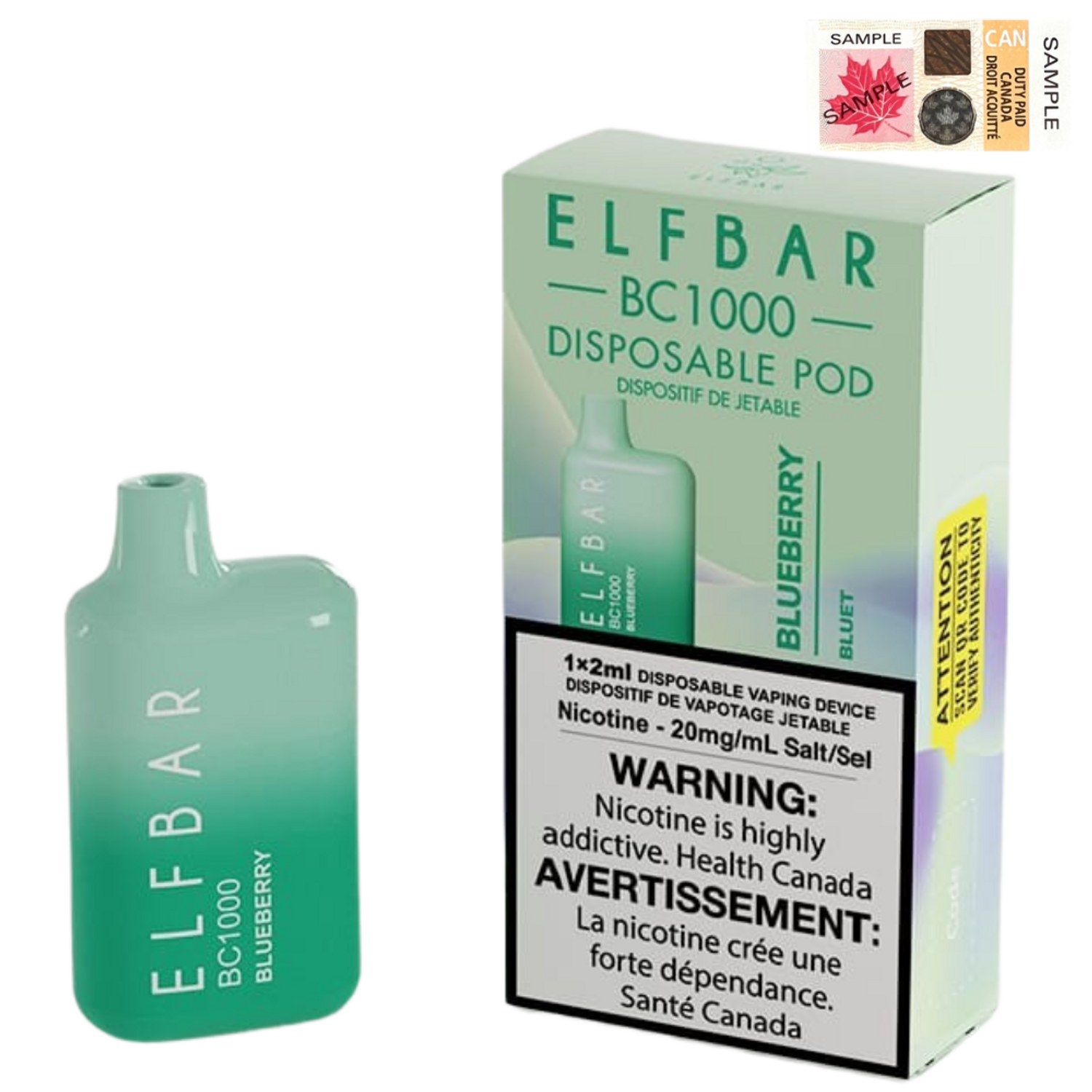 [Disposables] ELF Bar BC1000 - Blueberry Disposable Pod Systems Vancouver Toronto Calgary Richmond Montreal Kingsway Winnipeg Quebec Coquitlam Canada Canadian Vapes Shop Free Shipping E-Juice Mods Nic Salt