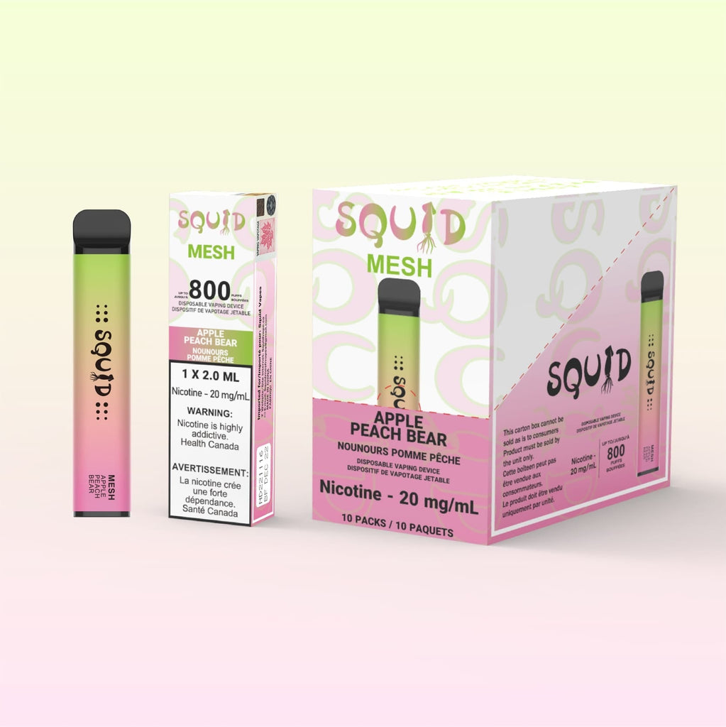 [Disposables] Squid - Apple Peach Pear Disposable Pod Systems Vancouver Toronto Calgary Richmond Montreal Kingsway Winnipeg Quebec Coquitlam Canada Canadian Vapes Shop Free Shipping E-Juice Mods Nic Salt