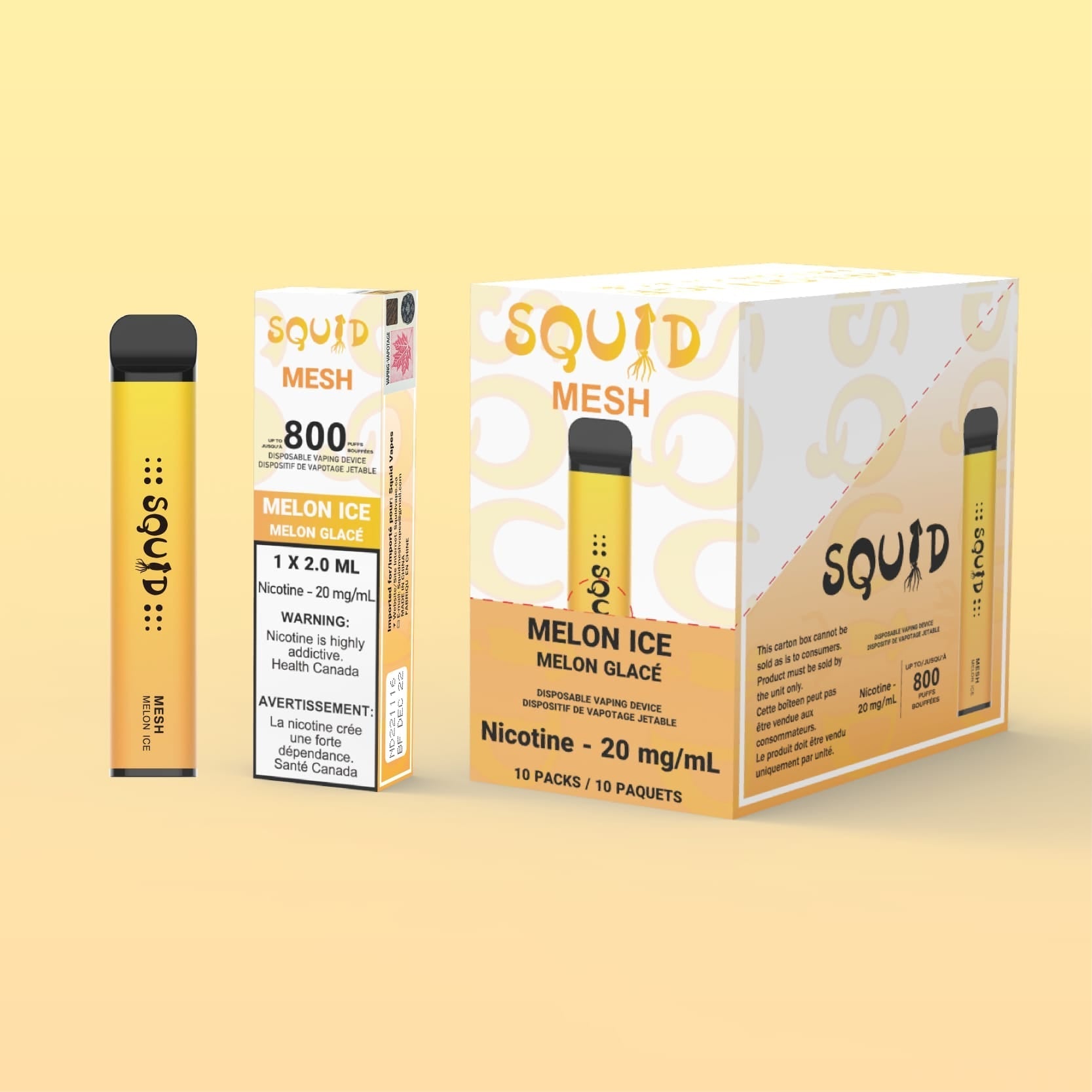 [Disposables] - Squid Melon Ice Disposable Pod Systems Vancouver Toronto Calgary Richmond Montreal Kingsway Winnipeg Quebec Coquitlam Canada Canadian Vapes Shop Free Shipping E-Juice Mods Nic Salt