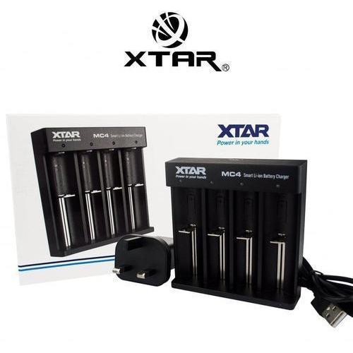 Xtar MC4 Quad Bay Charger With Wall Adapter Batteries & Chargers Vancouver Toronto Calgary Richmond Montreal Kingsway Winnipeg Quebec Coquitlam Canada Canadian Vapes Shop Free Shipping E-Juice Mods Nic Salt
