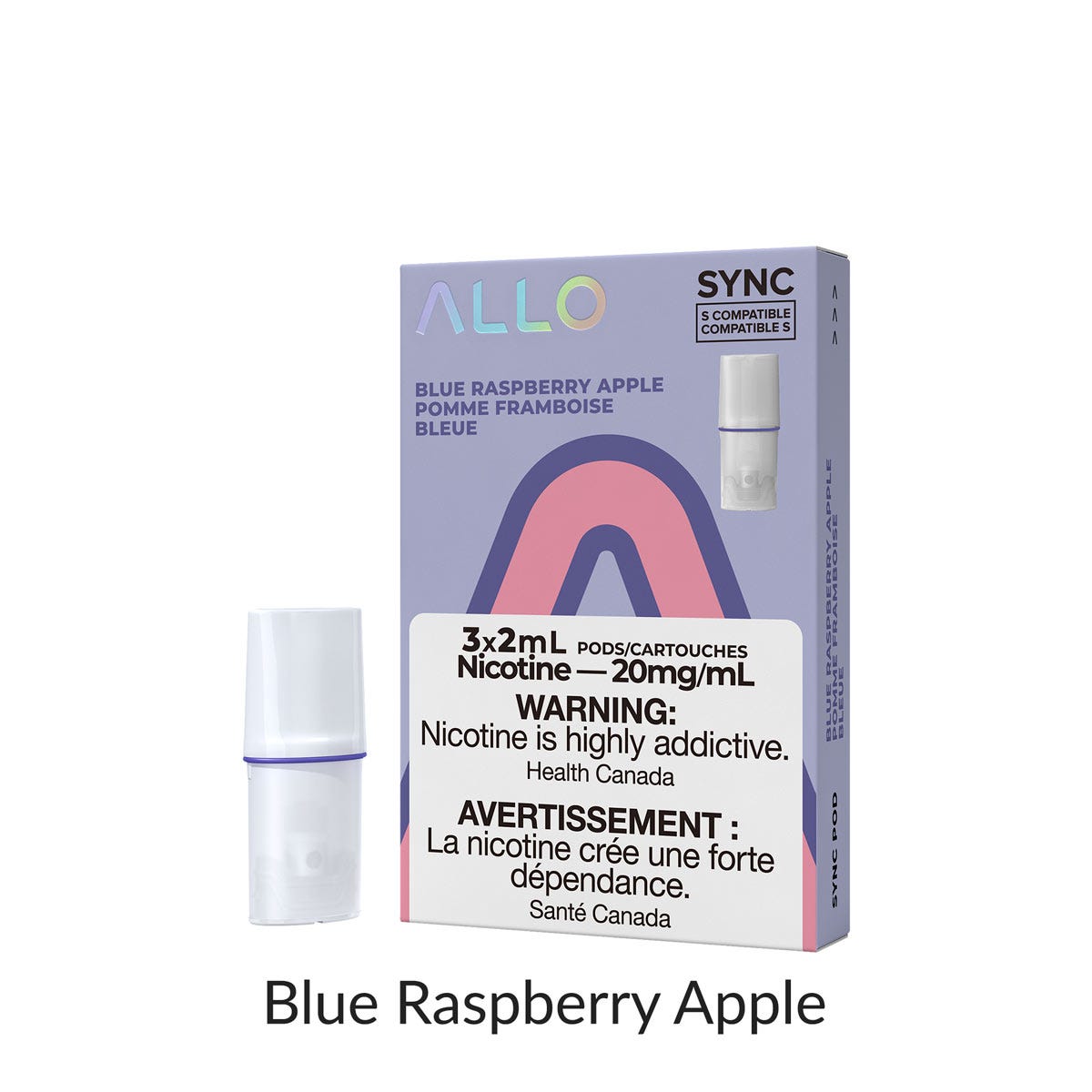 [Vape Pods] ALLO Sync - Blue Raspberry Apple (3pk) Vape Pods Vancouver Toronto Calgary Richmond Montreal Kingsway Winnipeg Quebec Coquitlam Canada Canadian Vapes Shop Free Shipping E-Juice Mods Nic Salt