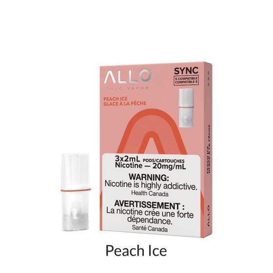 [Vape Pods] ALLO Sync - Peach Ice (3pk) Vape Pods Vancouver Toronto Calgary Richmond Montreal Kingsway Winnipeg Quebec Coquitlam Canada Canadian Vapes Shop Free Shipping E-Juice Mods Nic Salt