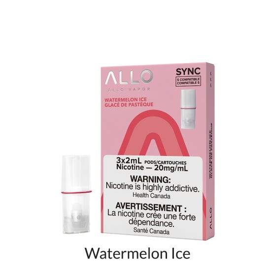 [Vape Pods] ALLO Sync - Watermelon Ice (3pk) Vape Pods Vancouver Toronto Calgary Richmond Montreal Kingsway Winnipeg Quebec Coquitlam Canada Canadian Vapes Shop Free Shipping E-Juice Mods Nic Salt