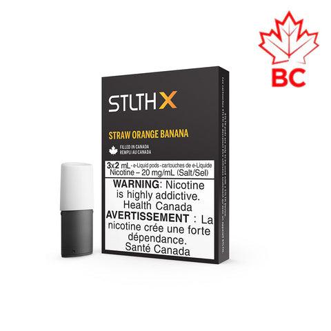[Vape Pods] STLTH X - Straw Orange Banana (3pk) Vape Pods Vancouver Toronto Calgary Richmond Montreal Kingsway Winnipeg Quebec Coquitlam Canada Canadian Vapes Shop Free Shipping E-Juice Mods Nic Salt